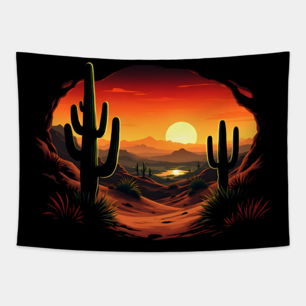 Desert Oasis Tapestry by MakerMind8.2
