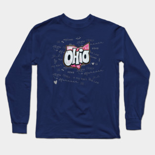 Ohio state of buckeyes love graffiti style Long Sleeve T-Shirt
