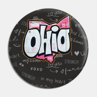 Ohio state of buckeyes love graffiti style Pin