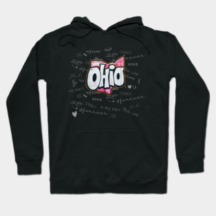 Ohio state of buckeyes love graffiti style Hoodie