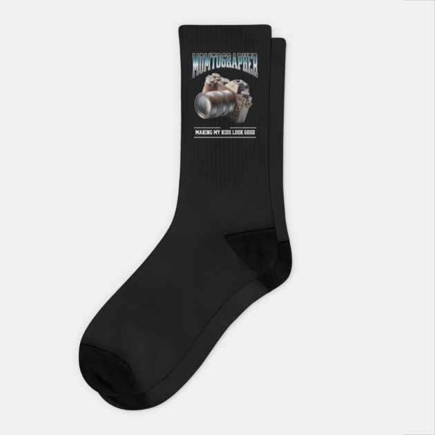 Momtographer Camera Lover Photography Enthusiast Design Socks by Encouraging Influence