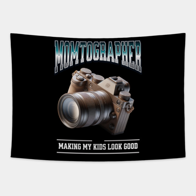 Momtographer Camera Lover Photography Enthusiast Design Tapestry by Encouraging Influence