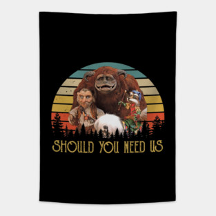 Vintage Labyrinth Should You Need Us Tapestry