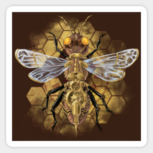 Steampunk Bee Sticker