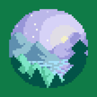 Cancer Zodiac landscape pixel T-Shirt