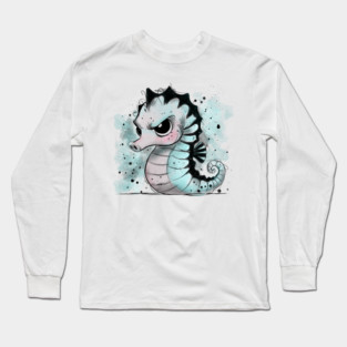 Grumpy Seahorse Long Sleeve T-Shirt