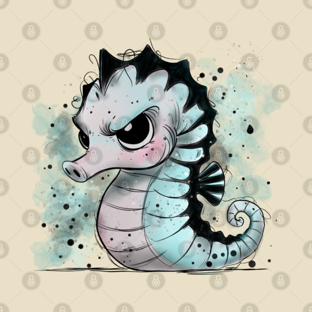 Grumpy Seahorse by H. R. Sinclair