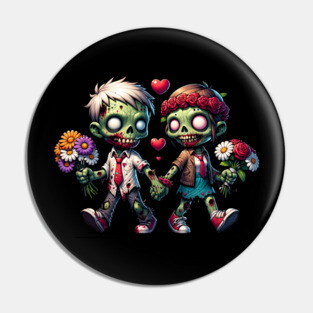 Zombies in Love Pin