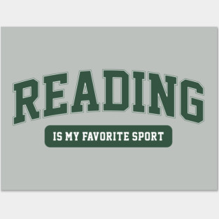 reading is my favorite sport Posters and Art