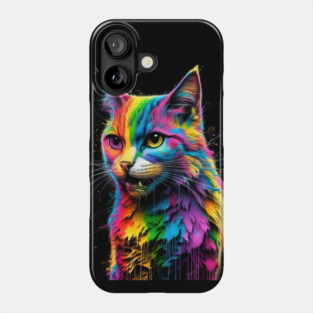 Colorful Cat's Portrait Phone Case