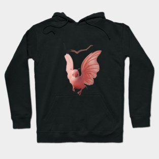 Wood  Enchanted Pink Bird Hoodie