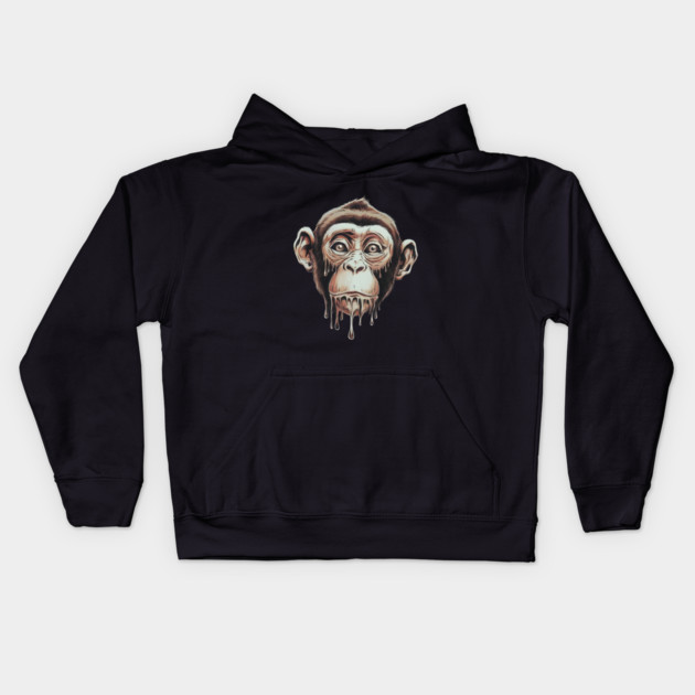Picture of a Monkey Sweating Kids Hoodie by animegirlnft