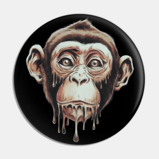 Picture of a Monkey Sweating Pin