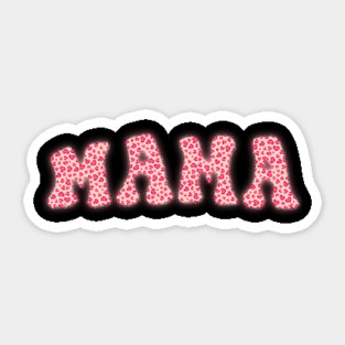 Hearts Pattern Valentine's Day Mama Sticker