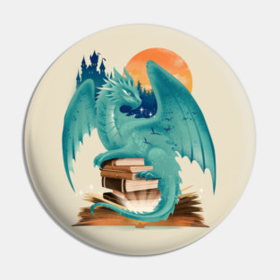 Book of Dragon and Fantasy Pin