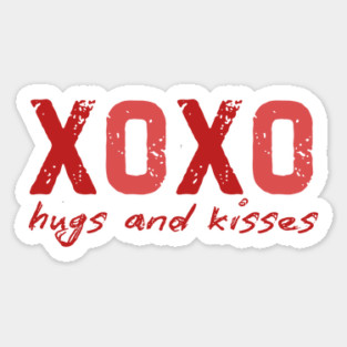 XOXO Hugs And Kisses Valentine's Day Sticker