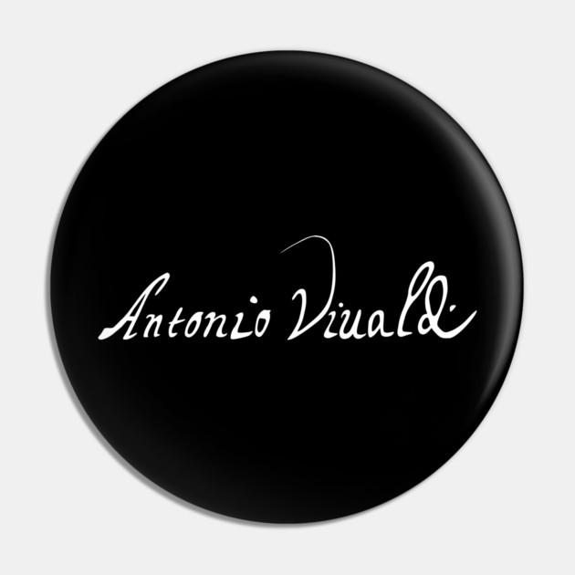 Signature of Antonio Vivaldi, Baroque Composer Pin by TuncGK