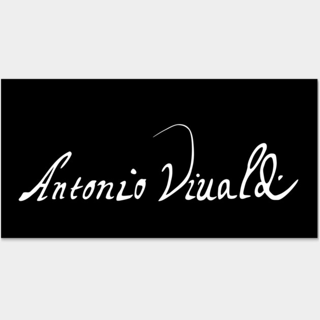 Signature of Antonio Vivaldi, Baroque Composer Wall Art by TuncGK