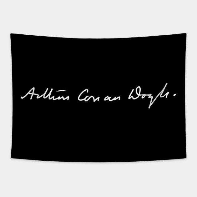 Signature of Arthur Conan Doyle, Creator of Sherlock Holmes Tapestry by TuncGK