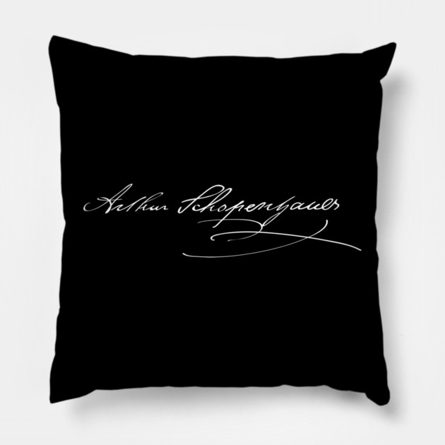 Signature of Arthur Schopenhauer, German Philosopher of Pessimism Pillow by TuncGK