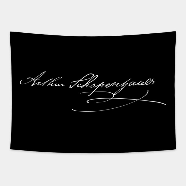 Signature of Arthur Schopenhauer, German Philosopher of Pessimism Tapestry by TuncGK