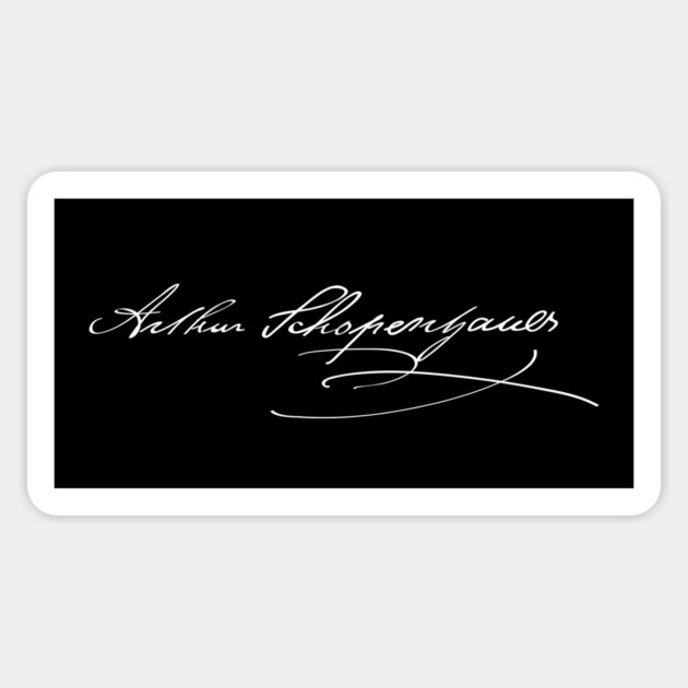 Signature of Arthur Schopenhauer, German Philosopher of Pessimism Magnet by TuncGK