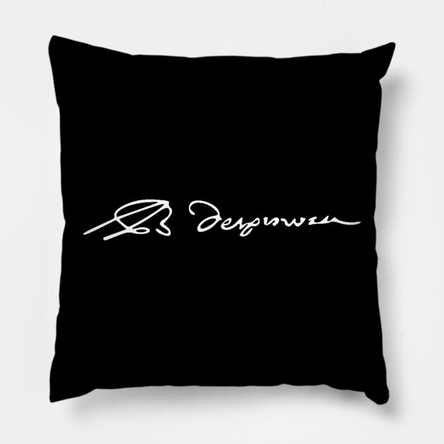 Signature of Baruch Spinoza, Rationalist Philosopher Pillow by TuncGK