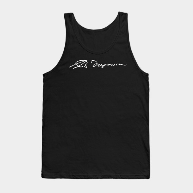 Signature of Baruch Spinoza, Rationalist Philosopher Tank Top by TuncGK
