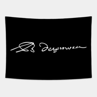 Signature of Baruch Spinoza, Rationalist Philosopher Tapestry