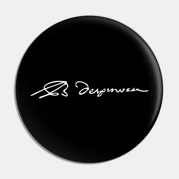 Signature of Baruch Spinoza, Rationalist Philosopher Pin by TuncGK