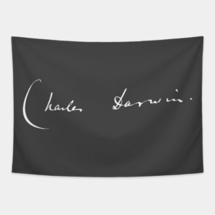 Signature of Charles Darwin, Father of Evolutionary Theory Tapestry