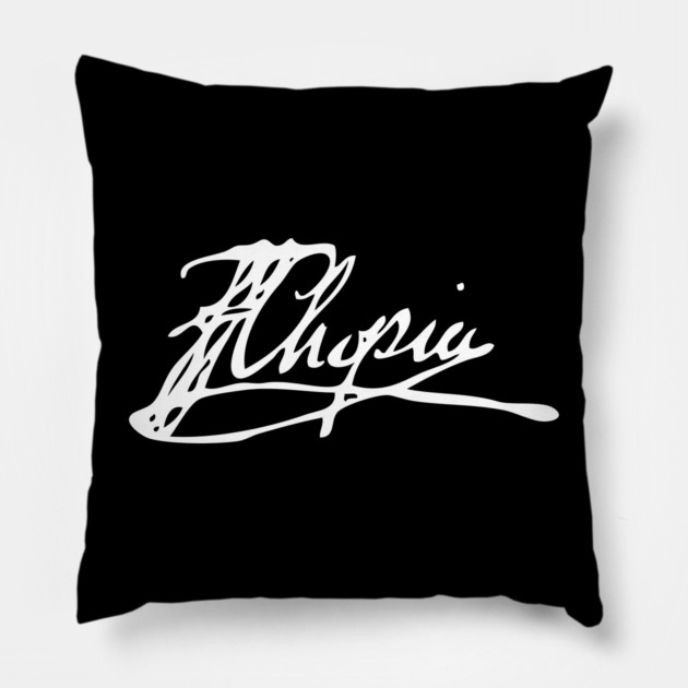 Signature of Frederic Chopin, Romantic Era Composer Pillow by TuncGK