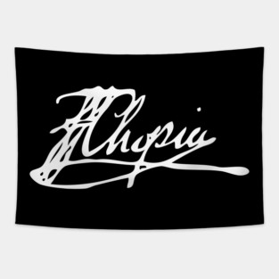 Signature of Frederic Chopin, Romantic Era Composer Tapestry