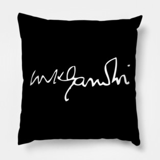 Signature of Mahatma Gandhi, Leader of Indian Independence Pillow