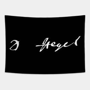 Signature of Georg Wilhelm Friedrich Hegel, German Philosopher Tapestry