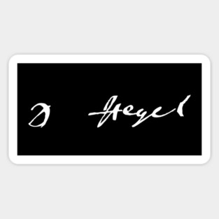 Signature of Georg Wilhelm Friedrich Hegel, German Philosopher Sticker