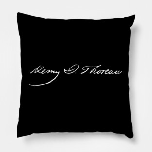 Signature of Henry David Thoreau, American Transcendentalist Pillow