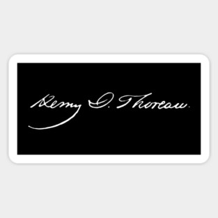 Signature of Henry David Thoreau, American Transcendentalist Sticker