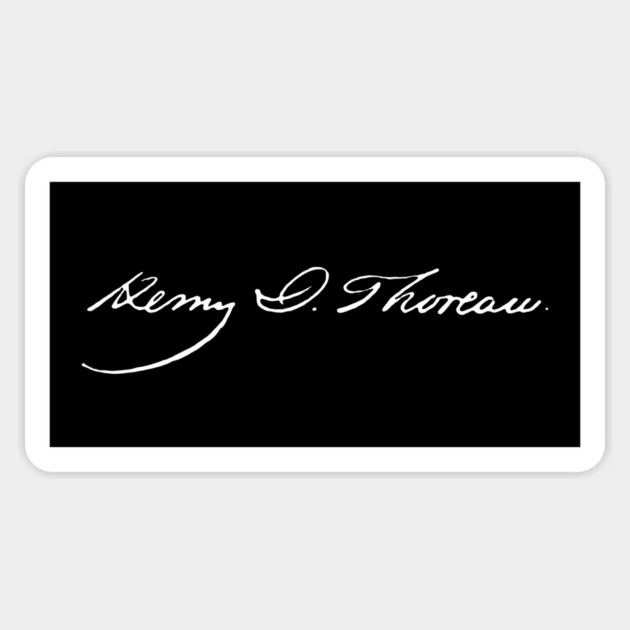 Signature of Henry David Thoreau, American Transcendentalist Magnet by TuncGK