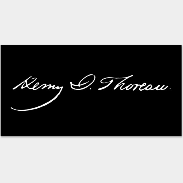 Signature of Henry David Thoreau, American Transcendentalist Wall Art by TuncGK