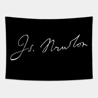 Signature of Isaac Newton, Physicist and Mathematician Tapestry