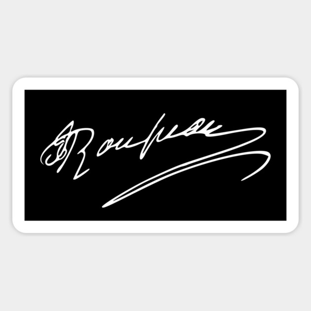 Signature of Jean-Jacques Rousseau, Philosopher of the Enlightenment Magnet by TuncGK