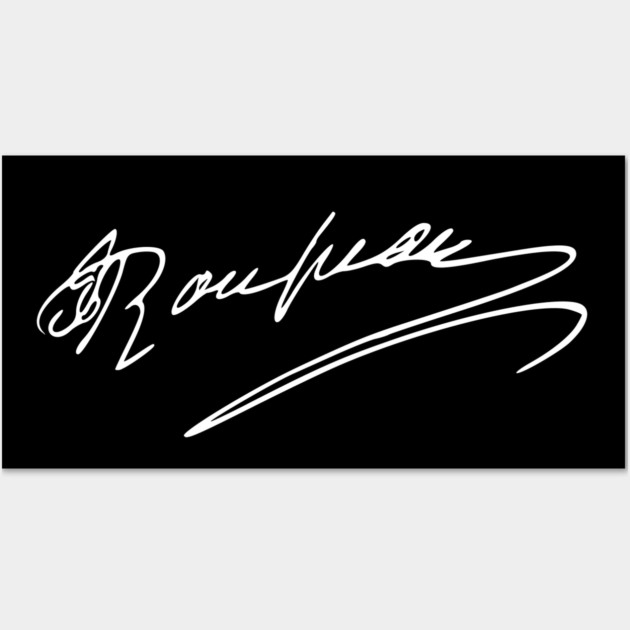 Signature of Jean-Jacques Rousseau, Philosopher of the Enlightenment Wall Art by TuncGK