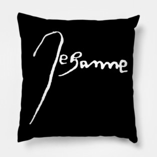 Signature of Joan of Arc, French Heroine and Saint Pillow
