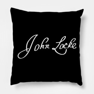 Signature of John Locke, Father of Liberalism Pillow