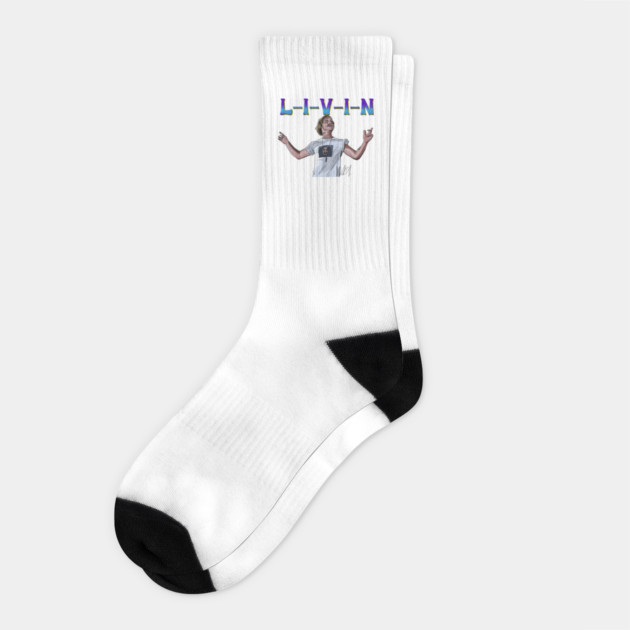 Dazed & Confused: L-I-V-I-N Socks by 51Deesigns