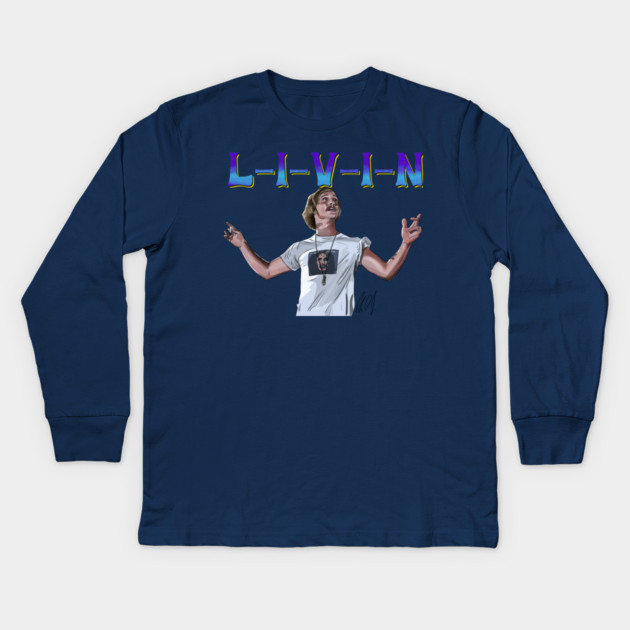 Dazed & Confused: L-I-V-I-N Kids Long Sleeve T-Shirt by 51Deesigns