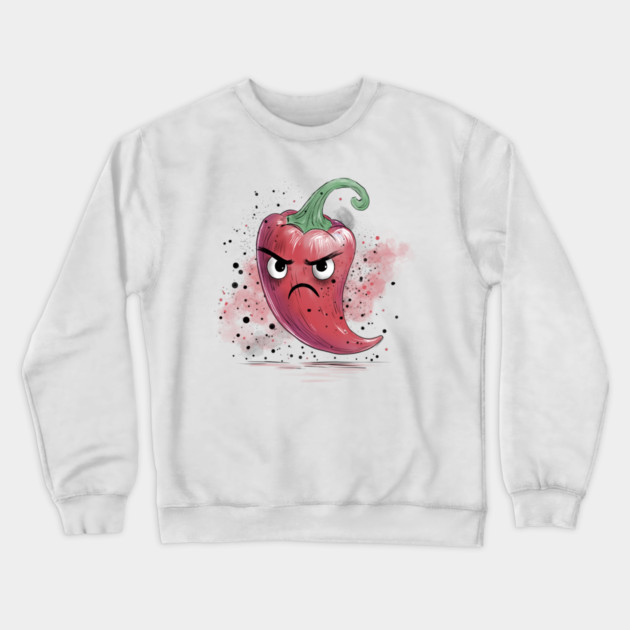 Grumpy Chili Pepper Crewneck Sweatshirt by H. R. Sinclair