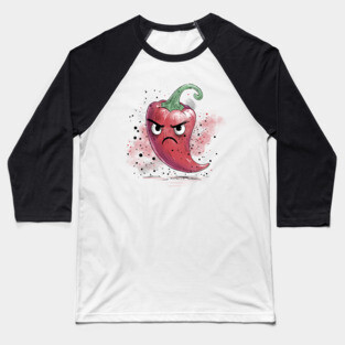 Grumpy Chili Pepper Baseball T-Shirt