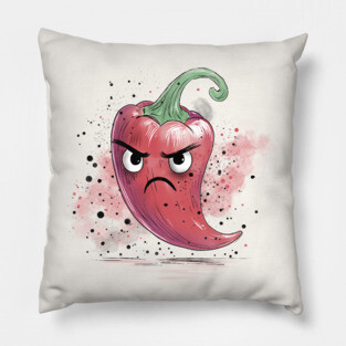 Grumpy Chili Pepper Pillow